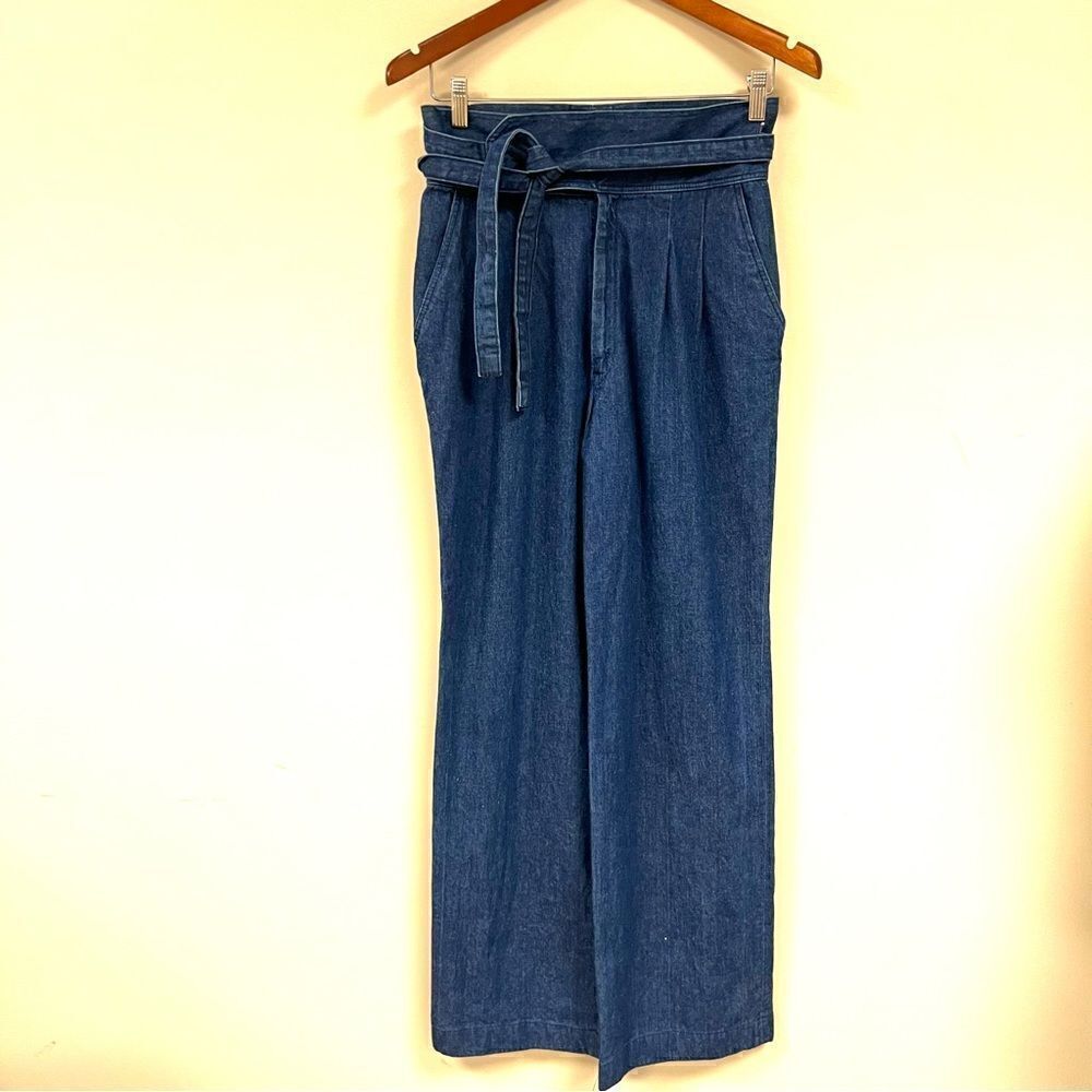 - Vintage miss H.I.S high waisted wide leg dark wash jeans 6/8